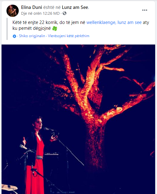 Elina Duni, pjesë e një eventi muzikor në Lunz të Austrisë