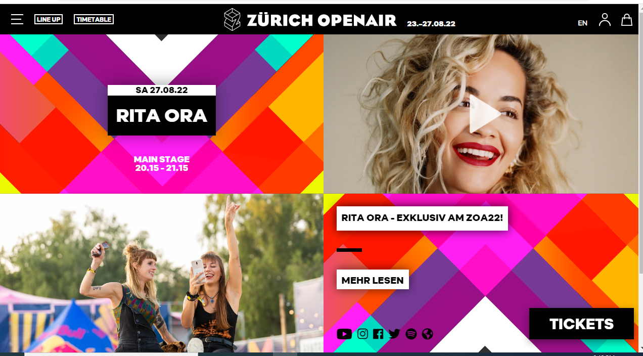 Rita Ora sot performon në festivalin ’Zurich Openair 2022’