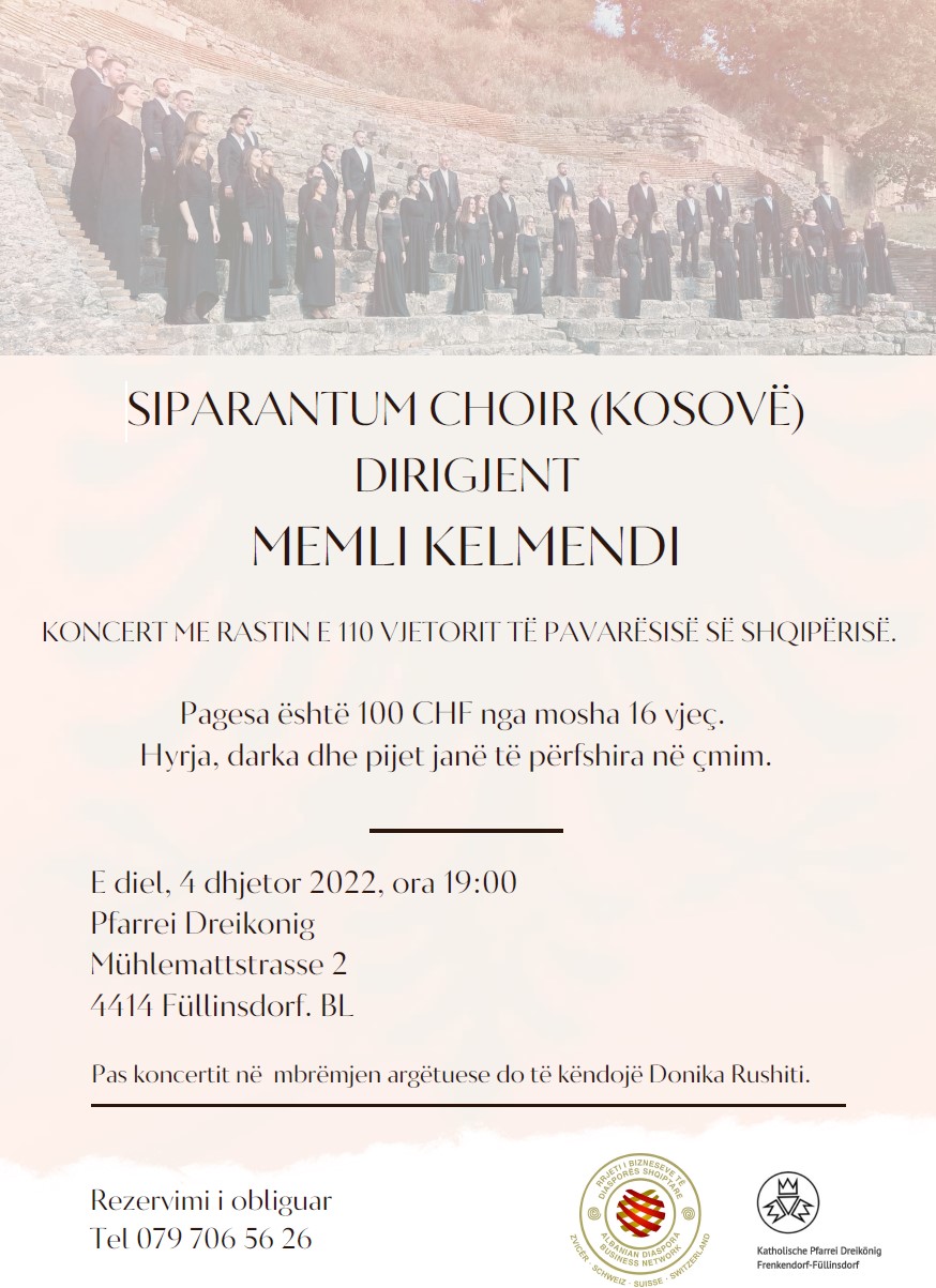 Kori kosovar “Siparantum” vjen me koncert në Basel të Zvicrës