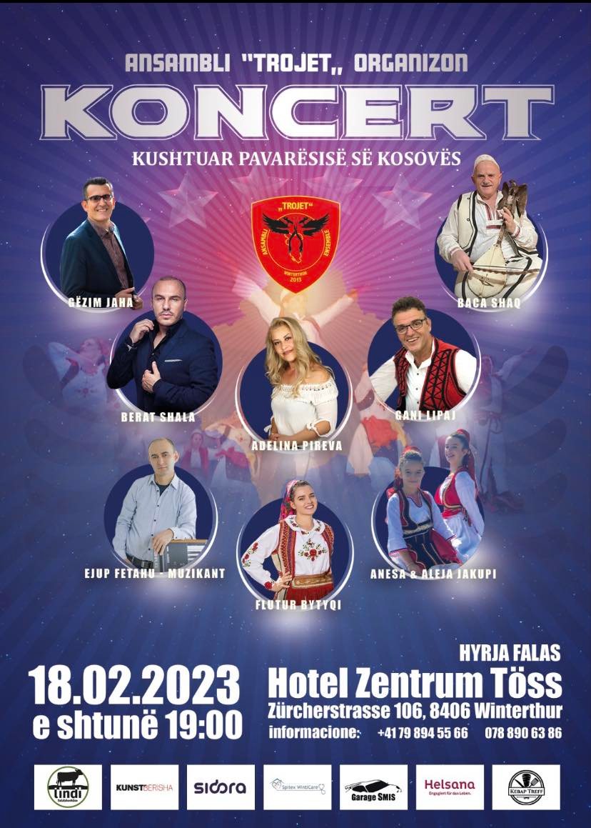Ansambli “Trojet”, me koncert për Pavarësinë e Kosovës, në Wintertur