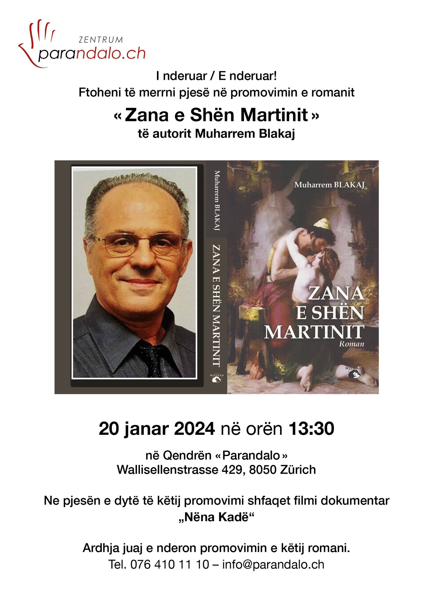 Promovohet romani i Muharrem Blakajt, “Zana e Shën Martinit”