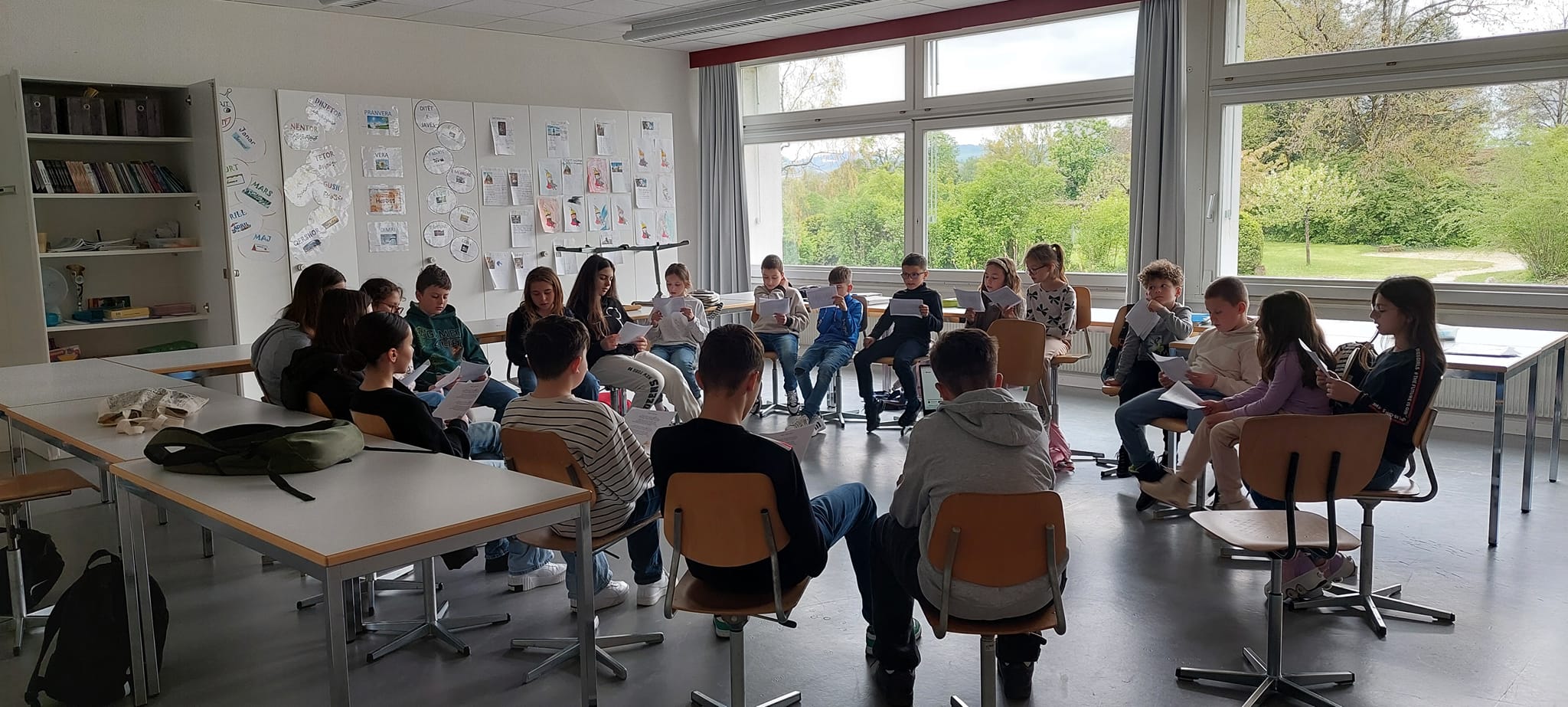 Pas pushimit pranveror  rinis mësimi plotësues i gjuhës shqipe në shkollën Ostermundigen Bern