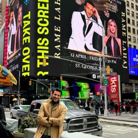 Ramë Lahaj dhe Dëshira Ahmeti, në “Times Square”