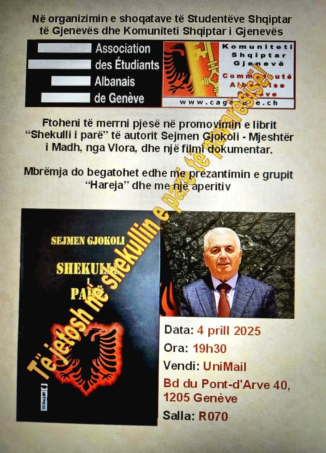 Promovim libri nga studentët shqiptarë të Gjenevës dhe KSHGJ