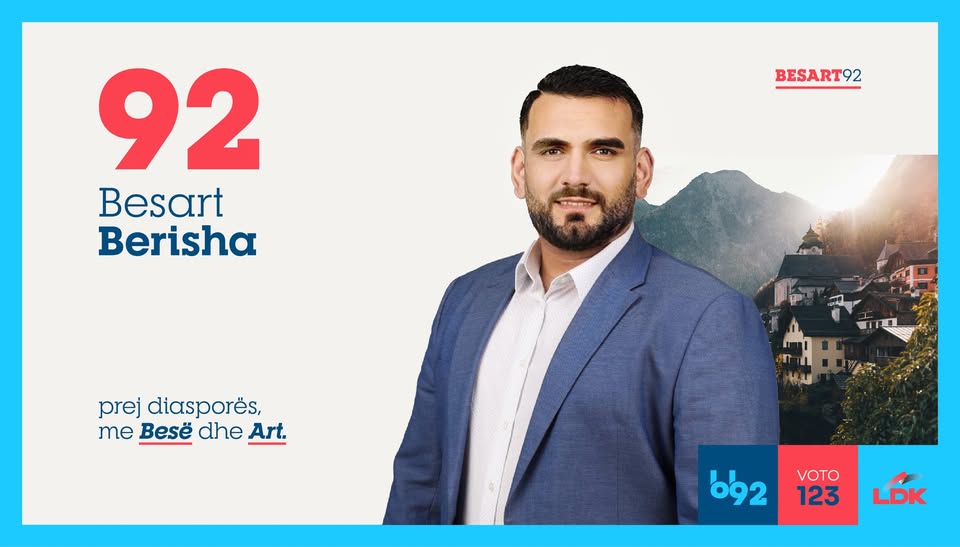 Dega e LDK së në Austri kandidon Besart Berishën për deputet të Parlamentit të Kosovës