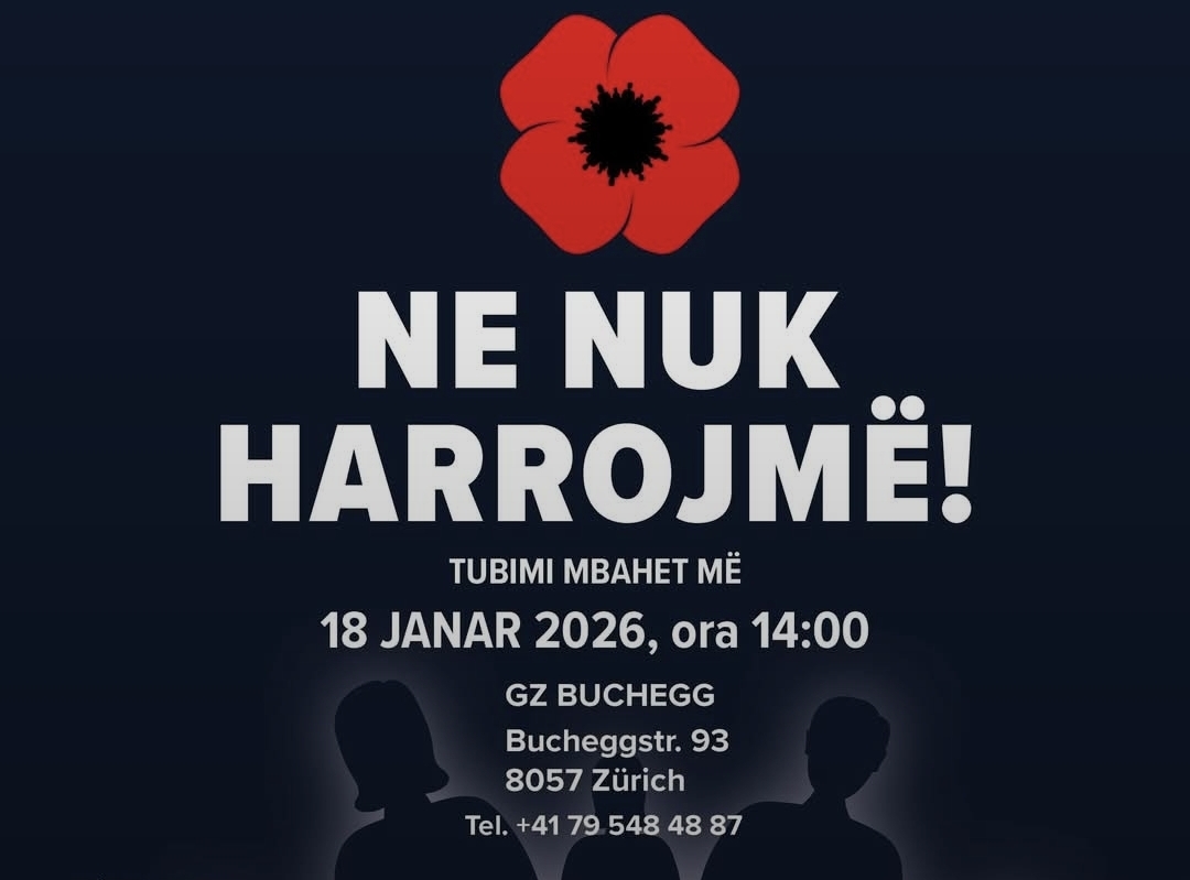 Tubim përkujtimor në Zvicër më 18 janar për viktimat e gjenocidit në Kosovë