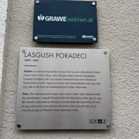 Vendoset pllaka përkujtimore për nder te Lasgush Poradecit në Graz të Austrisë
