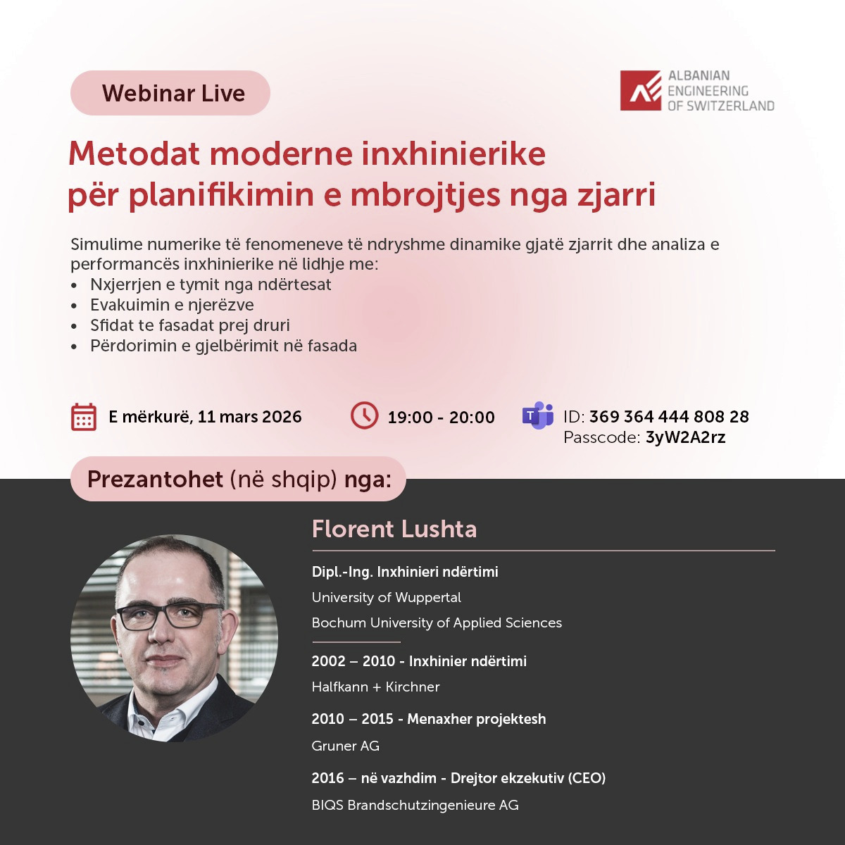 Inxhinierët shqiptarë në Zvicër organizojnë cikël webinaresh për shkëmbimin e njohurive profesionale