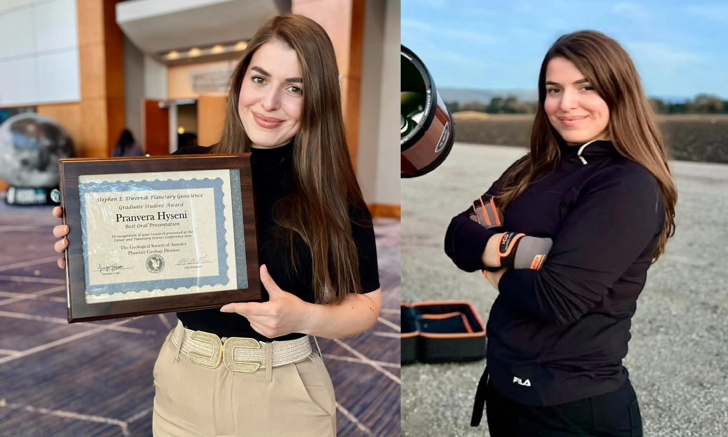 Astronomja nga Kosova  Pranvera Hyseni  fiton çmim prestigjioz në SHBA