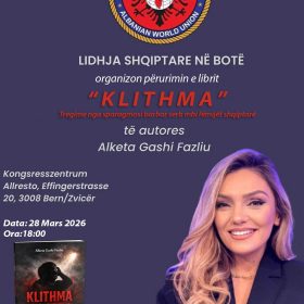 Në Bernë promovohet libri “Klithma” i autores Alketa Gashi-Fazliu