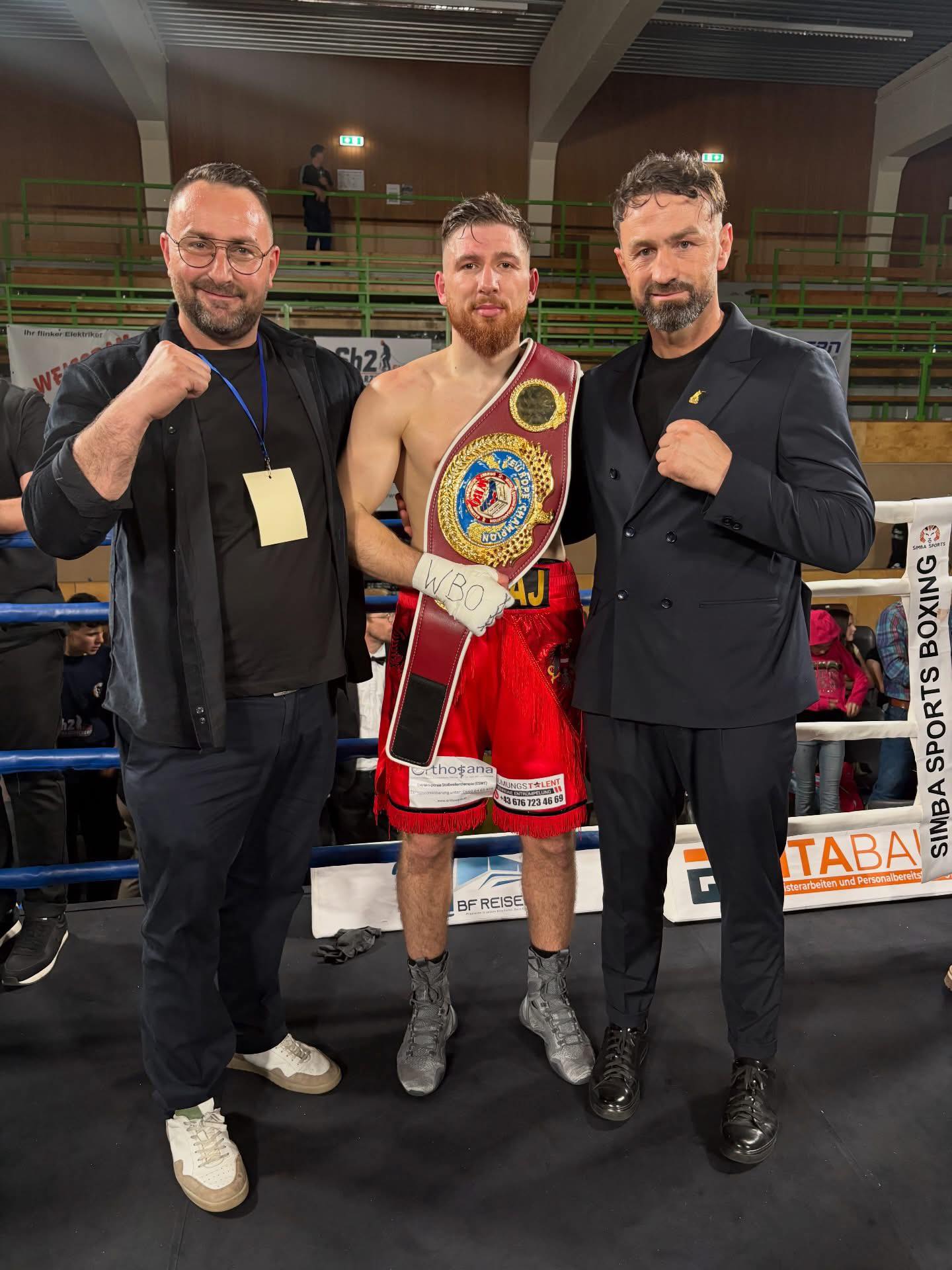 Boksieri Bernardin Jakaj fiton titullin kampion të Evropës në kategorinë WBO në Austri
