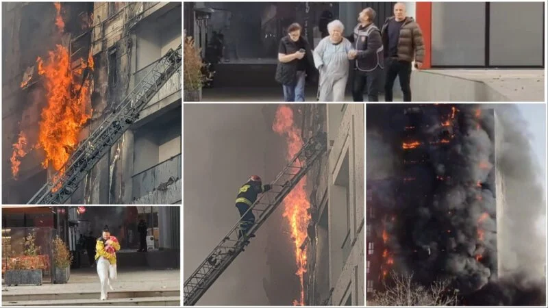 Zjarr në Tiranë  7 të asfiksuar  të moshuarit ndihmohen të dalin nga flakët