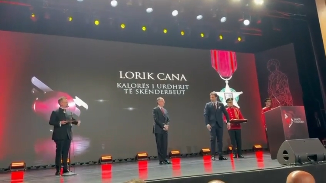 Samiti i Diasporës  Begaj nderon figurat shqiptare  Lorik Cana merr  Urdhrin e Skënderbeut 