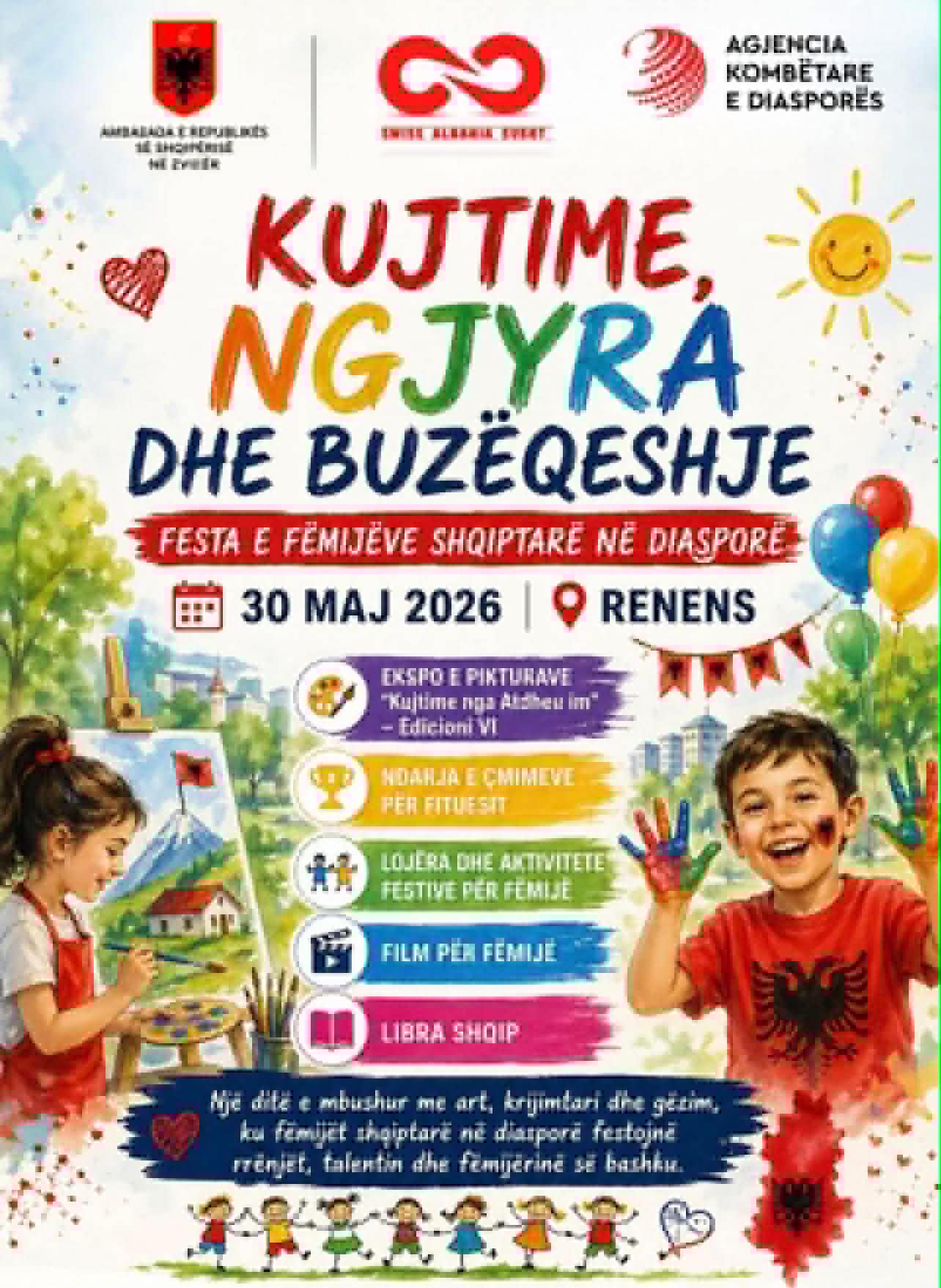 Renens prit festën për fëmijët shqiptarë në Zvicër "Kujtime, Ngjyra dhe Buzëqeshje"
