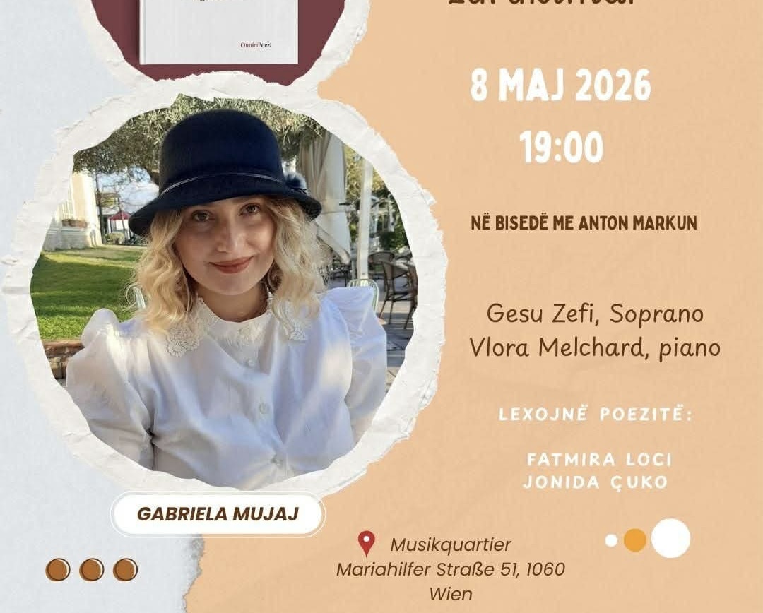 Libri me poezi ‘‘I dashtuni im zdrukthtar’’ do të promovohet edhe në Vjenë