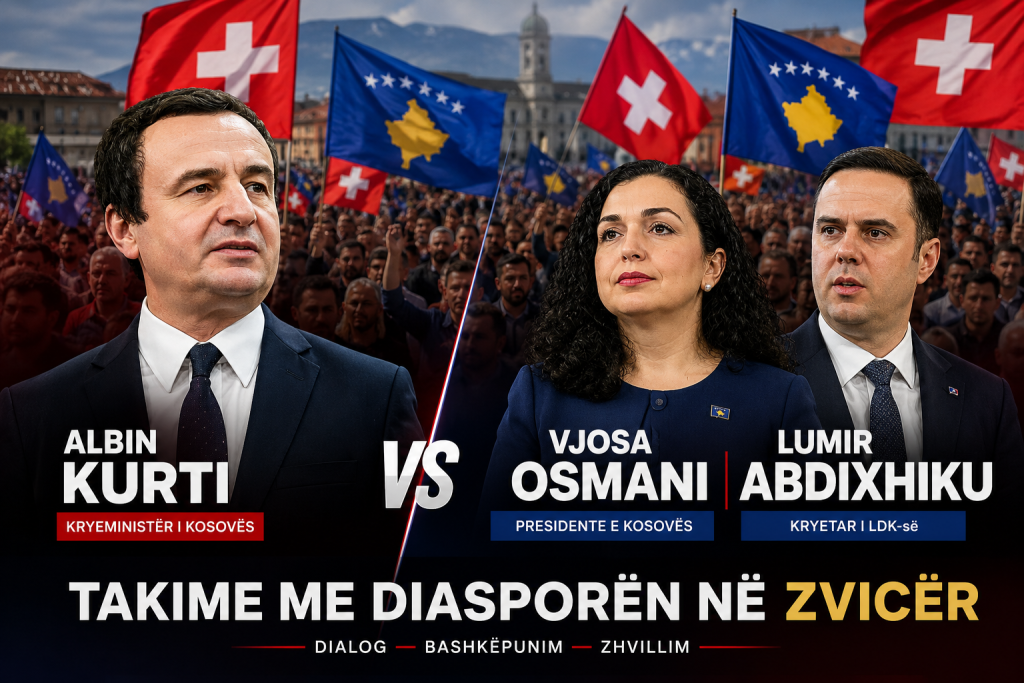 Pas votave të diasporës  Kurti  Vjosa dhe Abdixhiku nisin turin e takimeve në Zvicër