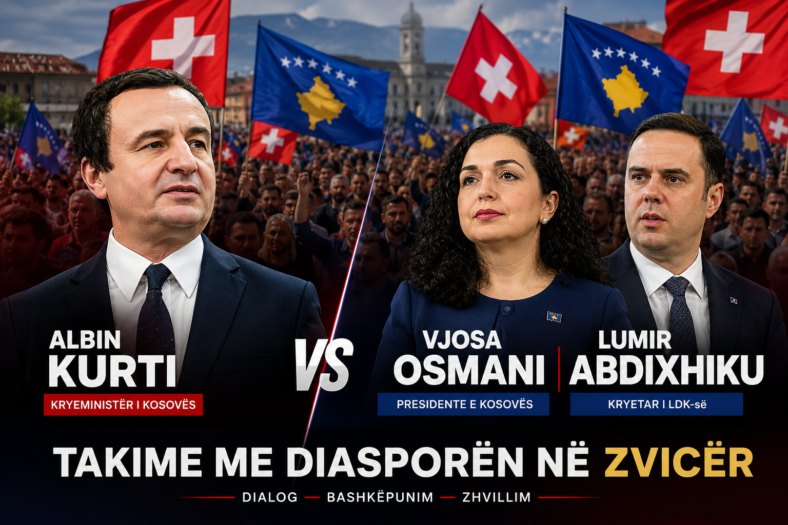 Takime të rëndësishme të Kurti, Osmani dhe Abdixhiku me diasporën në Zvicër
