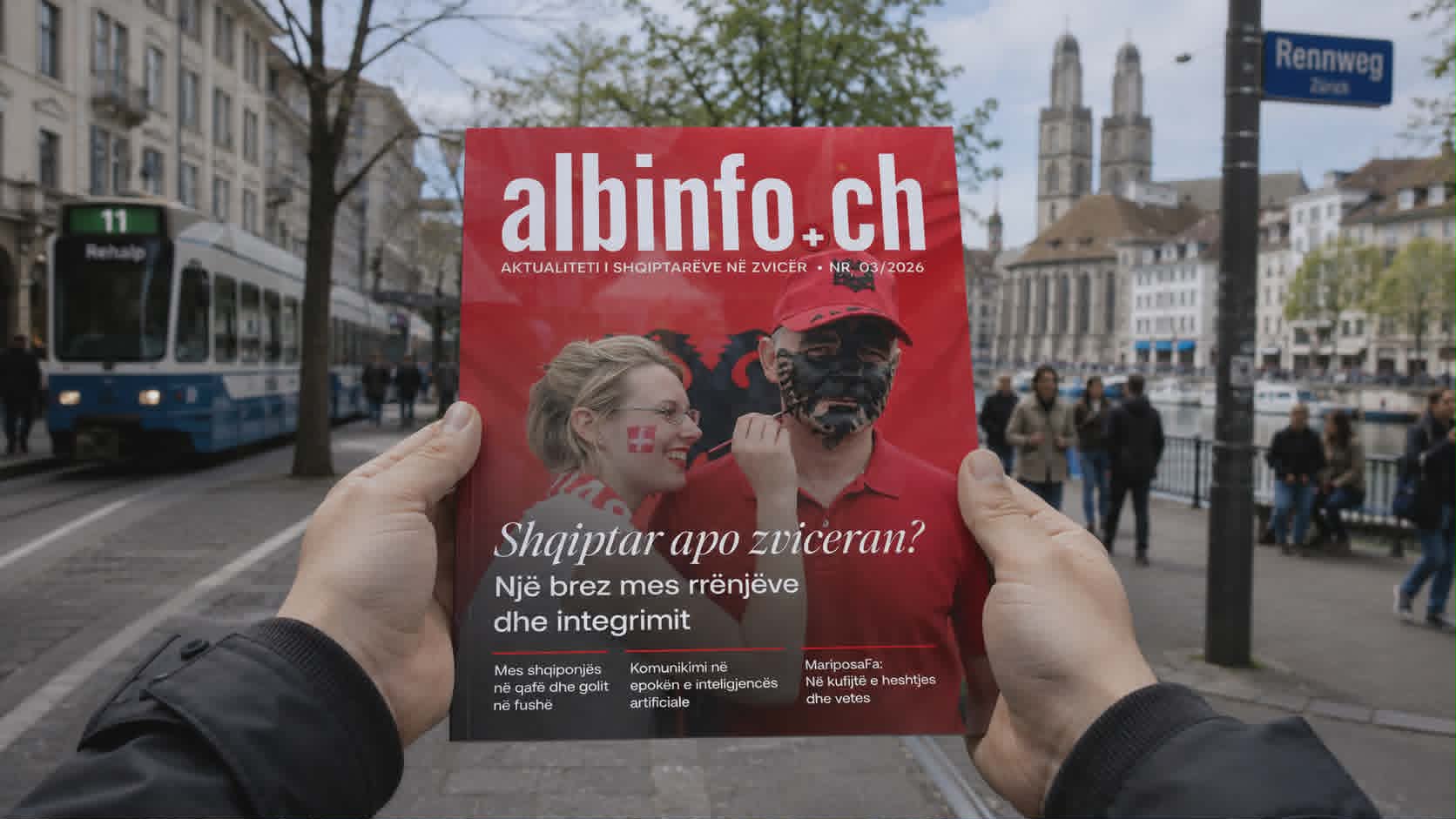 Një brez mes rrënjëve dhe integrimit: Temë bosht e revistës albinfo.ch
