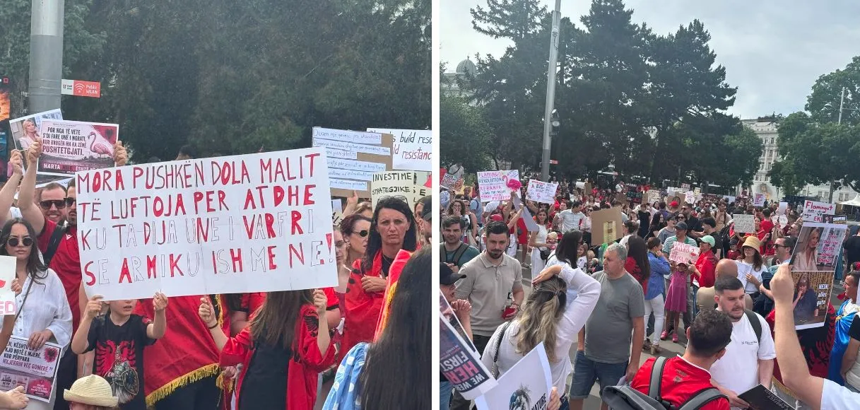 Edhe në Vjenë protestohet kundër Qeverisë Rama