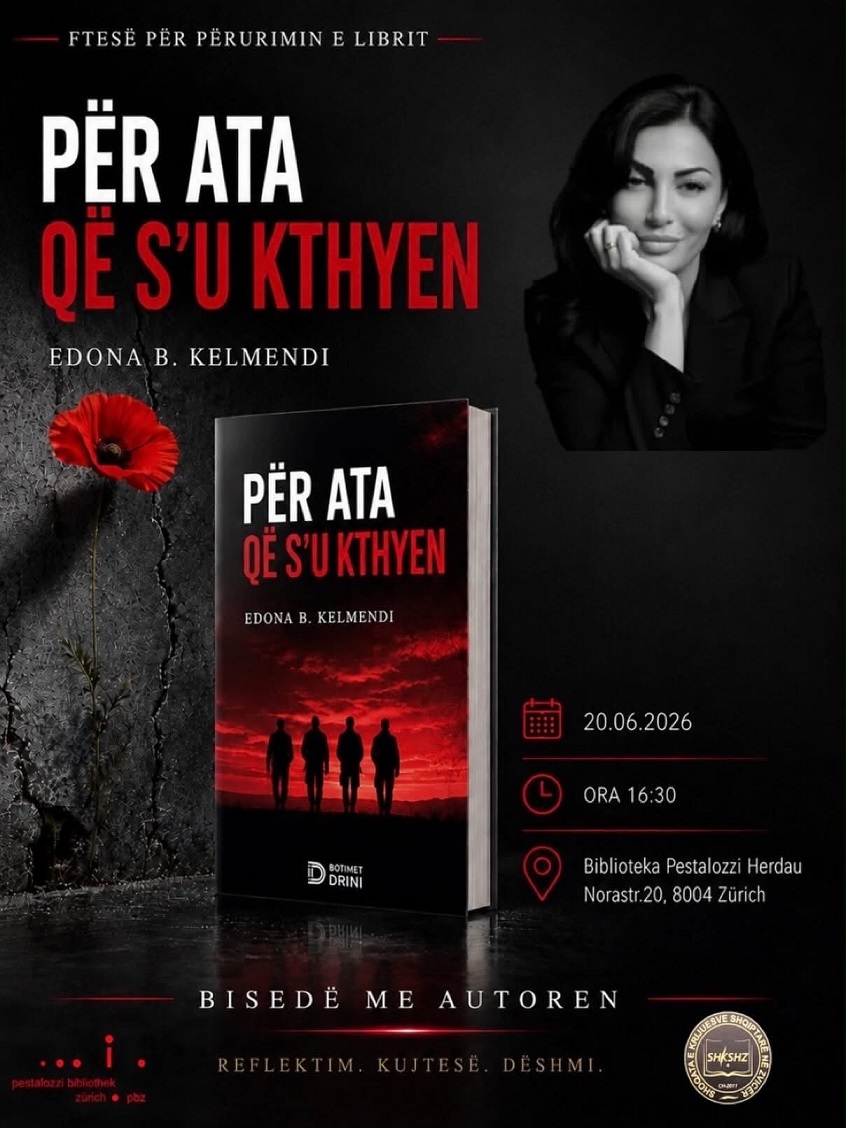 Edona B  Kelmendi promovon në Cyrih librin  Për ata që s u kthyen 