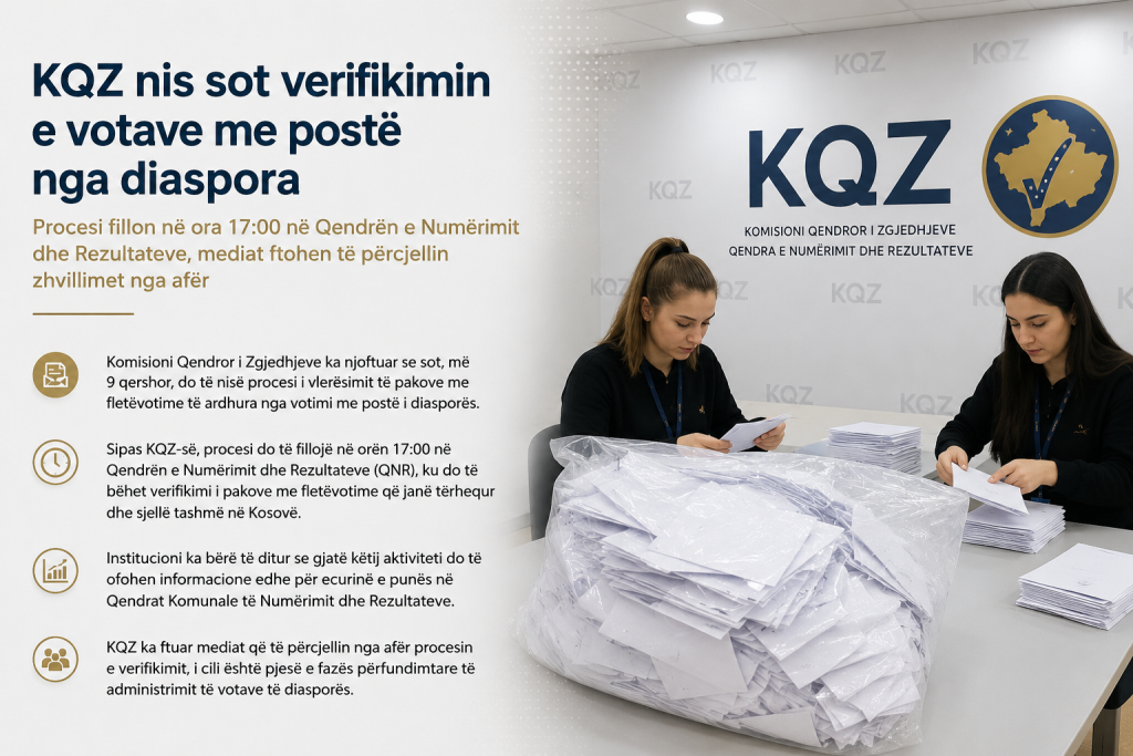 KQZ nis sot verifikimin e votave me postë nga diaspora
