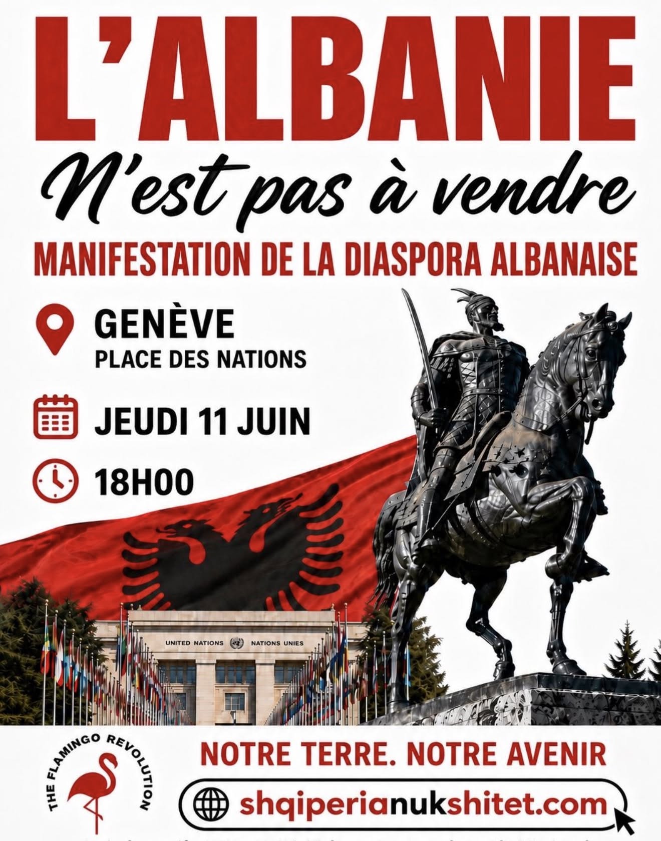 Manifestim në Gjenevë kundër shitjes së trojeve shqiptare

